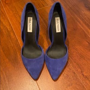 Steve Madden bright blue suede shoes size 9.5